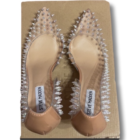 EUC - Steve Madden Tolima / Tolmay Spike Clear Pumps - Size 9 - Picture 4 of 6